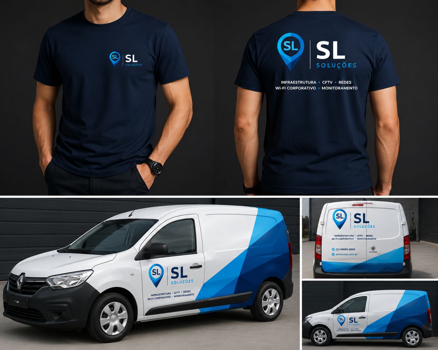 Uniforme e veículo com a nova identidade visual da Equipe SL
